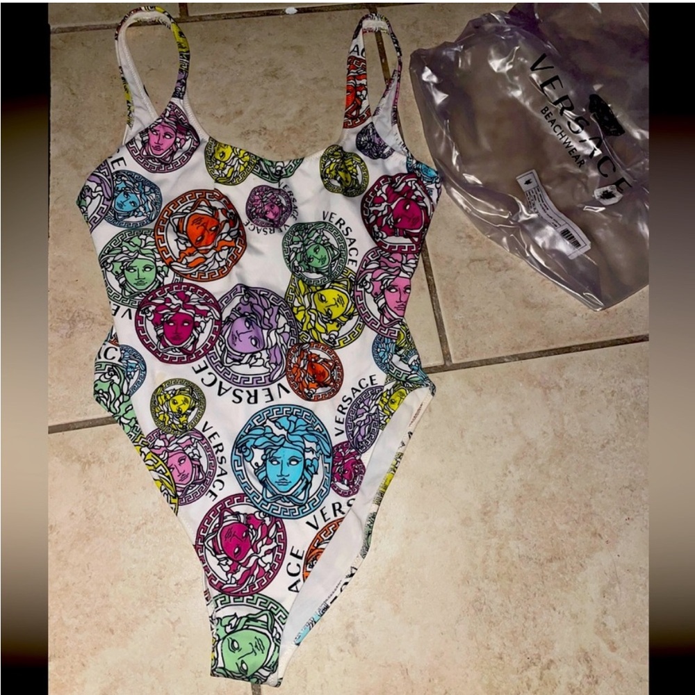 Versace one piece bathing suite